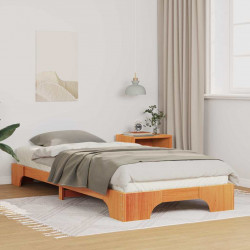 Ramka łóżka Brązowy 100 x 210 cm Lite drewno sosnowe