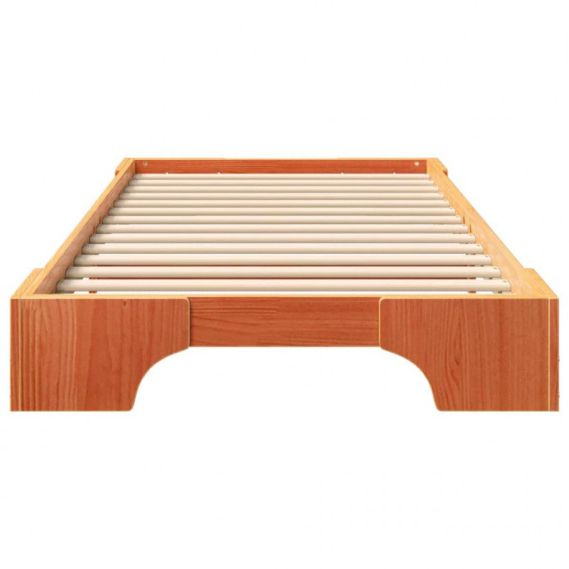 Ramka łóżka Brązowy 100 x 210 cm Lite drewno sosnowe