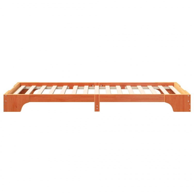 Ramka łóżka Brązowy 100 x 210 cm Lite drewno sosnowe