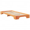 Ramka łóżka Brązowy 100 x 210 cm Lite drewno sosnowe