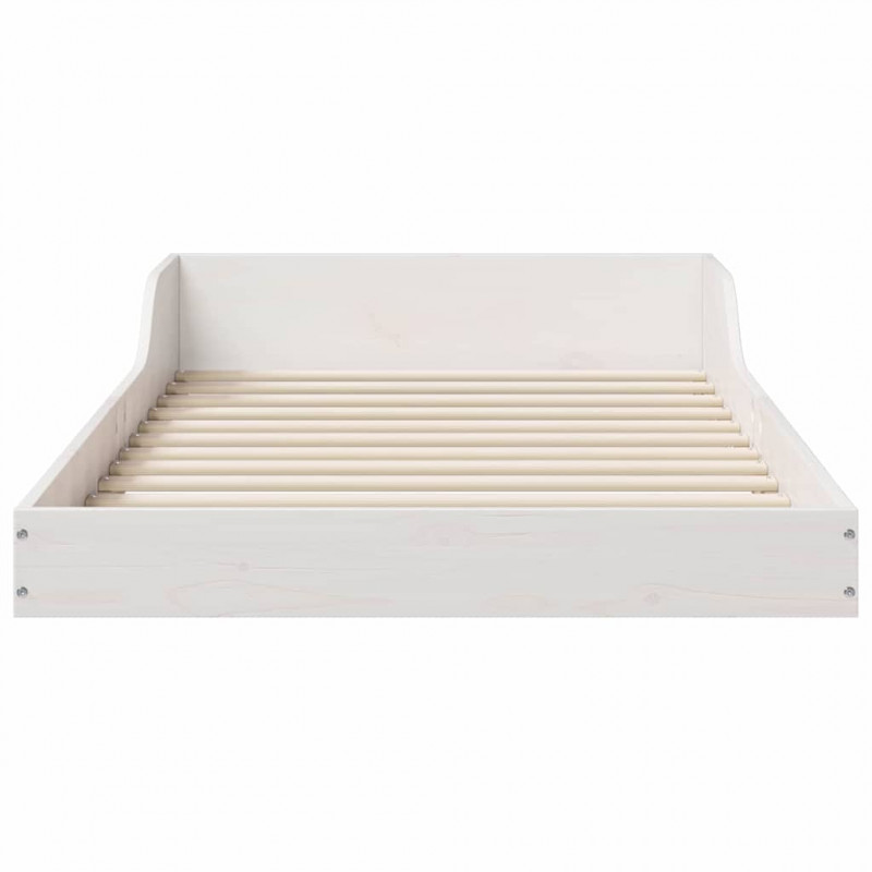 Ramka łóżka Biały 80 x 220 cm Lite drewno sosnowe