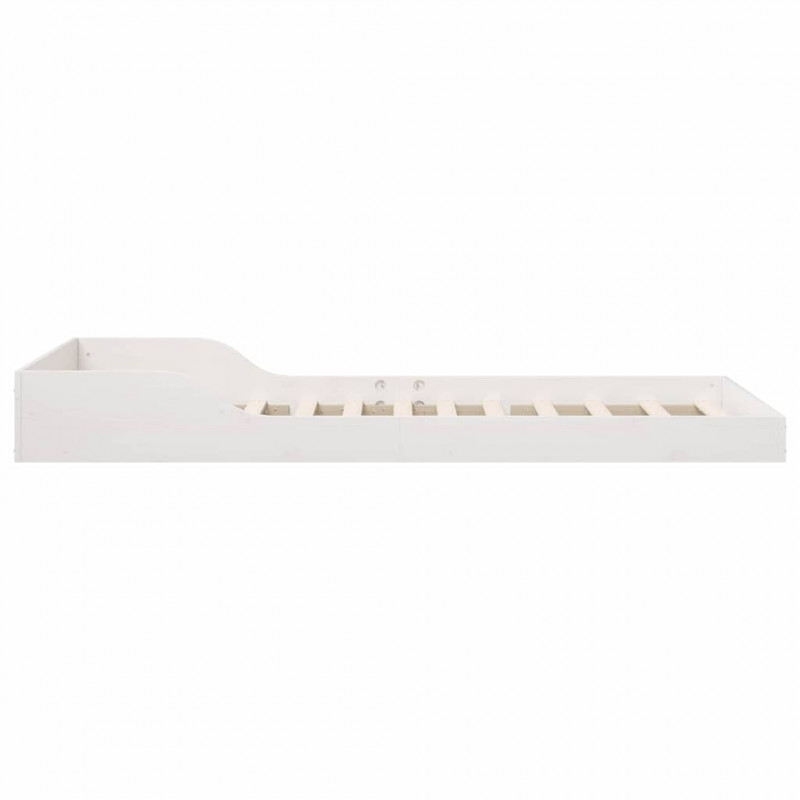 Ramka łóżka Biały 80 x 220 cm Lite drewno sosnowe
