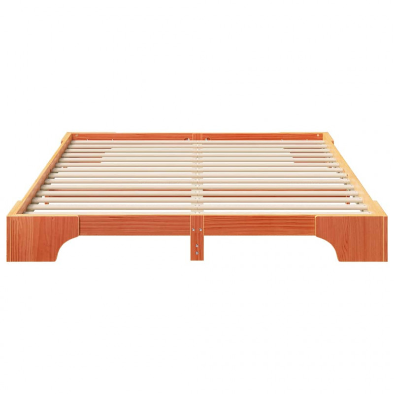 Ramka łóżka Brązowy 160 x 210 cm Lite drewno sosnowe