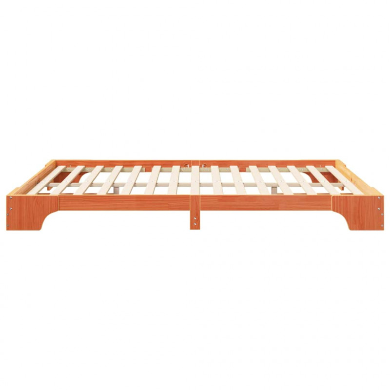 Ramka łóżka Brązowy 160 x 210 cm Lite drewno sosnowe