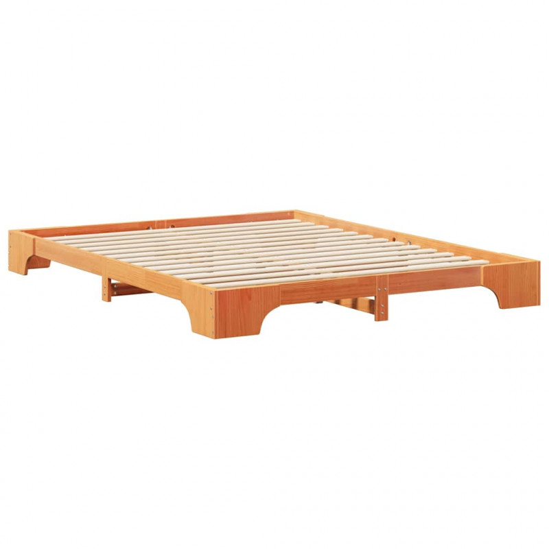 Ramka łóżka Brązowy 160 x 210 cm Lite drewno sosnowe