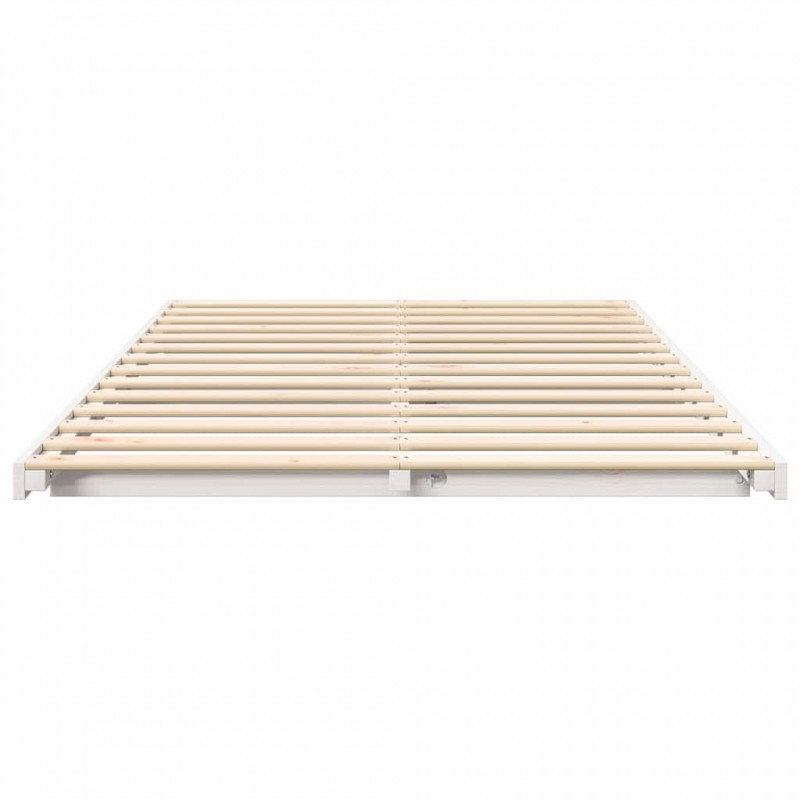 Stelaż łóżkowy Biały 120 x190 cm Lite drewno sosnowe