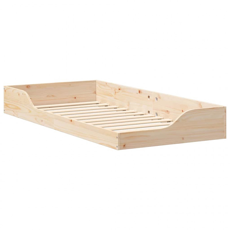 Ramka łóżka Brązowy 100 x 200 cm Lite drewno sosnowe