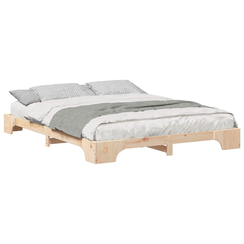 Ramka łóżka Brązowy 160 x 220 cm Lite drewno sosnowe