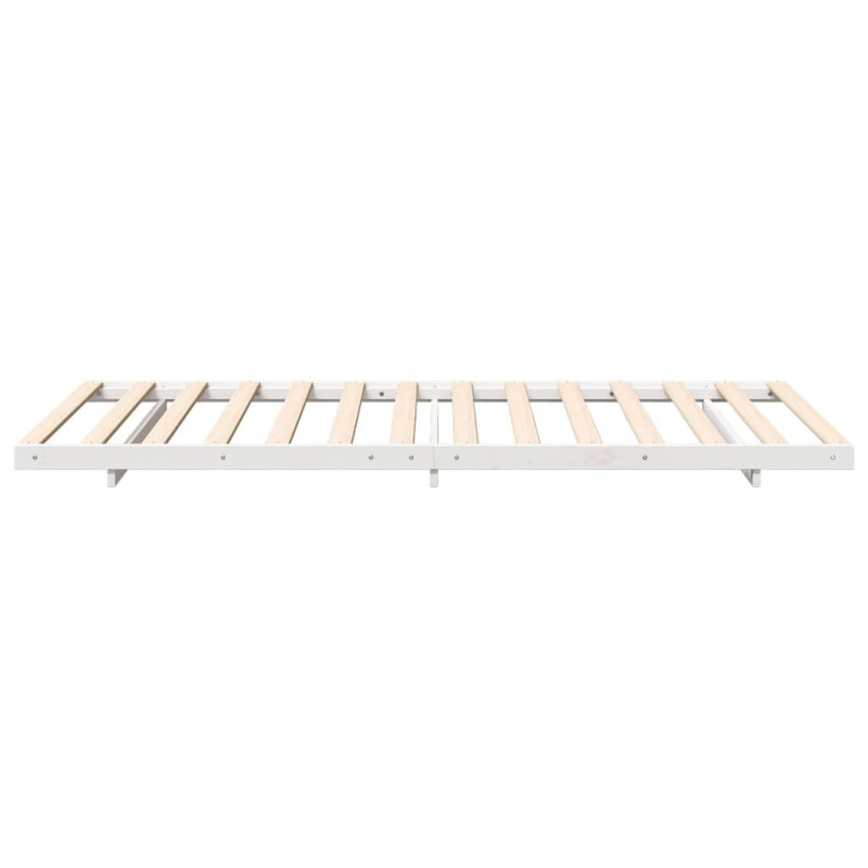 Stelaż łóżkowy Biały 80 x 200 cm Lite drewno sosnowe