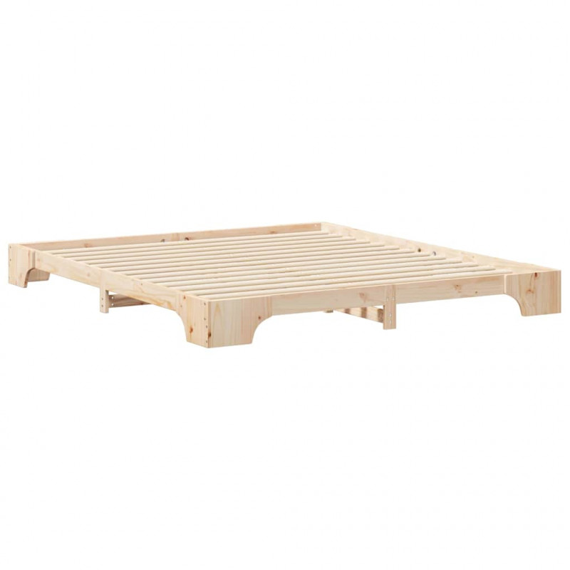 Ramka łóżka Brązowy 180 x 220 cm Lite drewno sosnowe