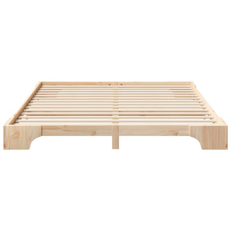 Ramka łóżka Brązowy 200 x 220 cm Lite drewno sosnowe
