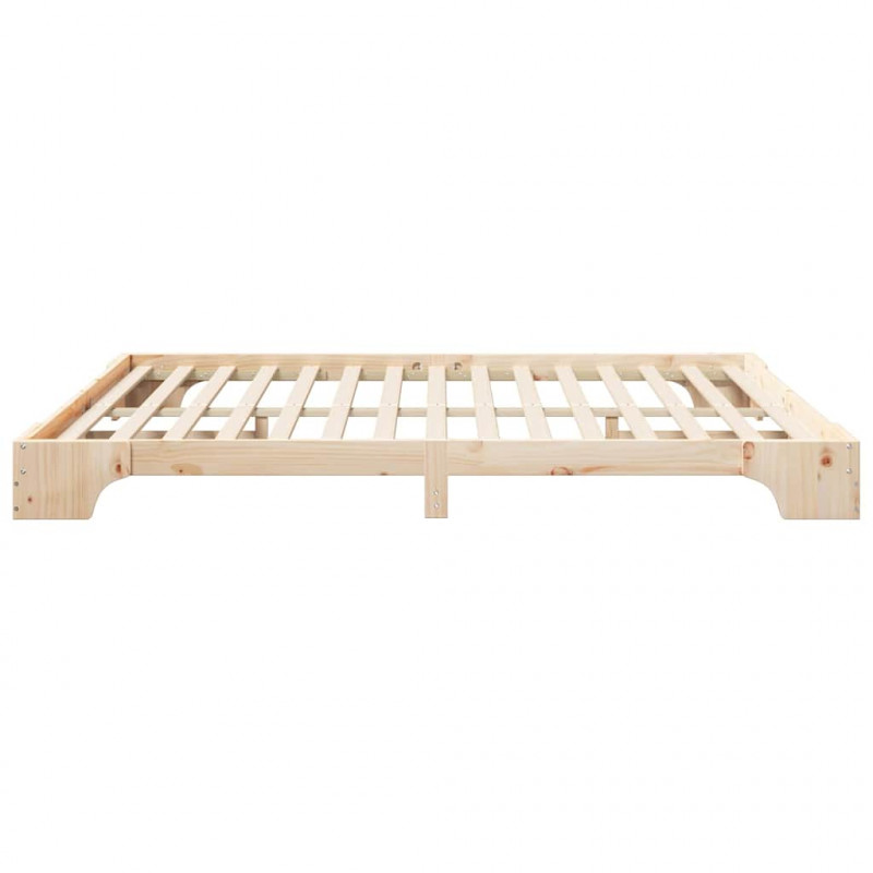 Ramka łóżka Brązowy 200 x 220 cm Lite drewno sosnowe