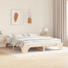 Ramka łóżka Naturalny 200 x 200 cm Lite drewno sosnowe