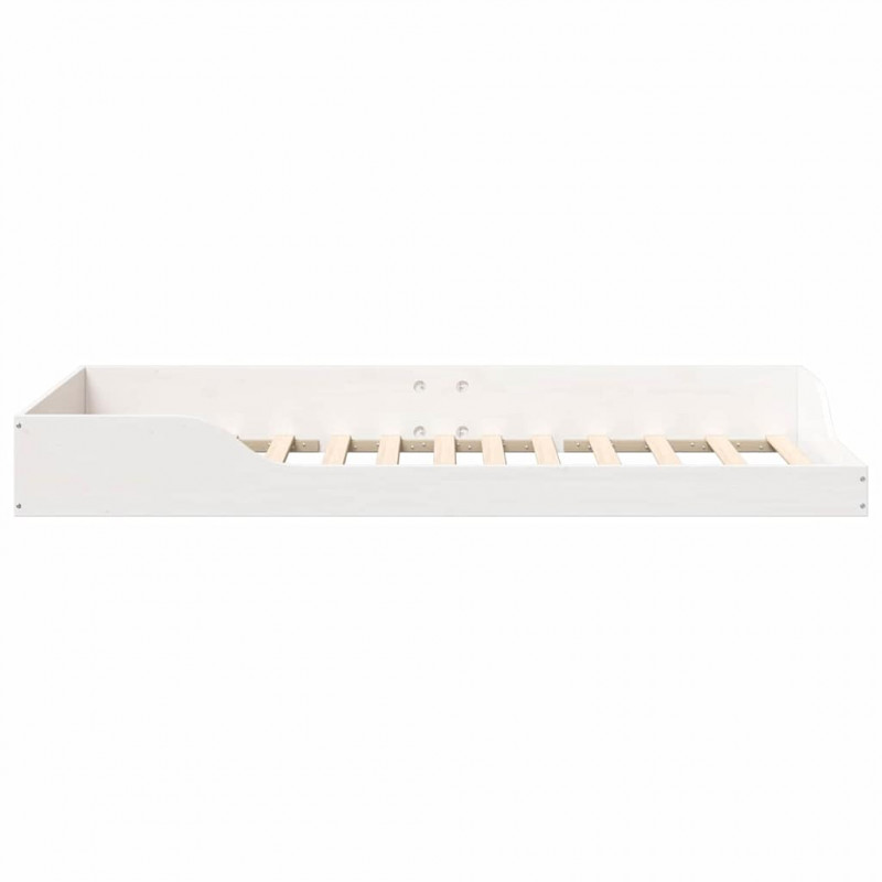Ramka łóżka Biały 80 x 200 cm Lite drewno sosnowe