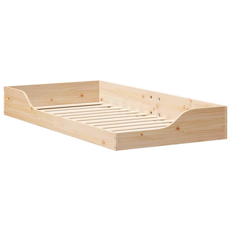 Ramka łóżka Brązowy 90 x 190 cm Lite drewno sosnowe