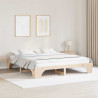 Ramka łóżka Naturalny 180 x 200 cm Lite drewno sosnowe