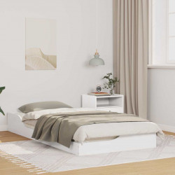 Ramka łóżka Biały 90 x 190 cm Lite drewno sosnowe