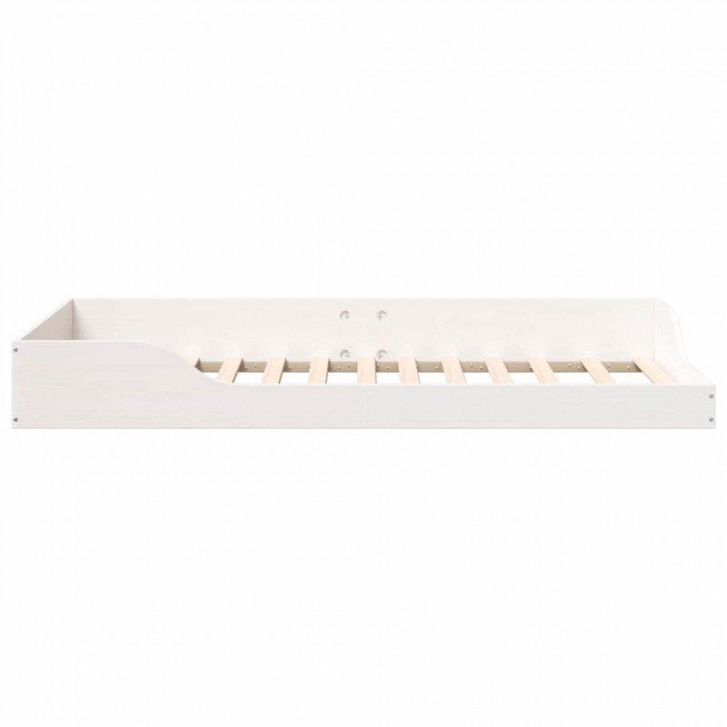 Ramka łóżka Biały 90 x 190 cm Lite drewno sosnowe