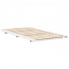 Stelaż łóżkowy Biały 80 x 210 cm Lite drewno sosnowe