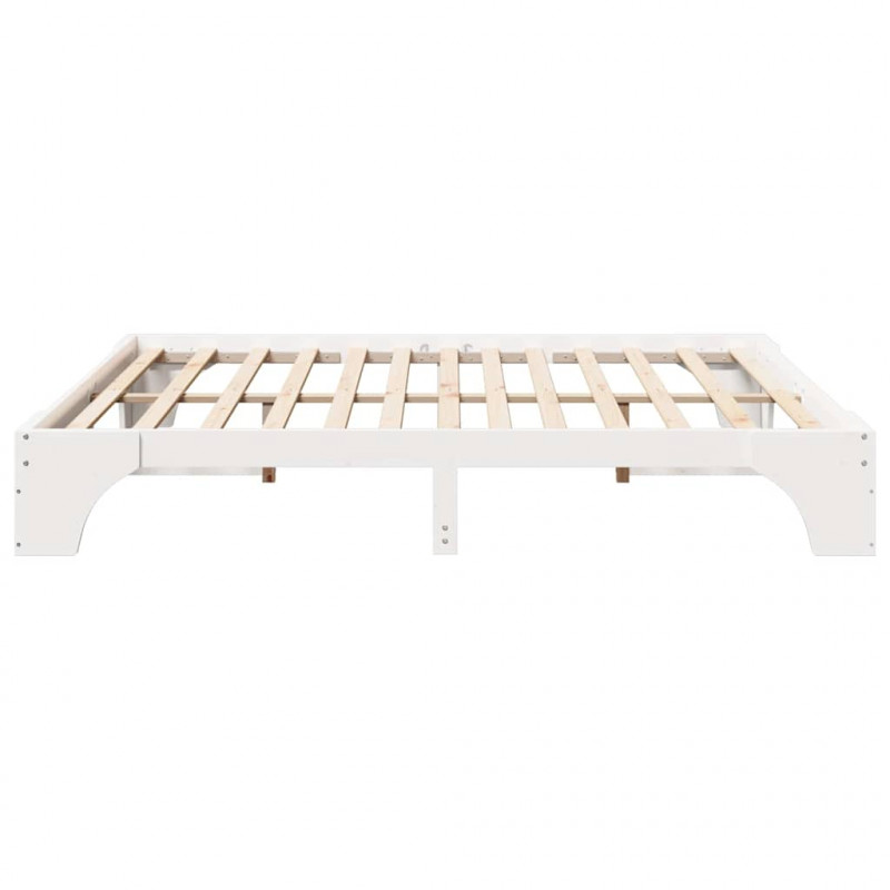 Ramka łóżka Biały 180 x 200 cm Lite drewno sosnowe