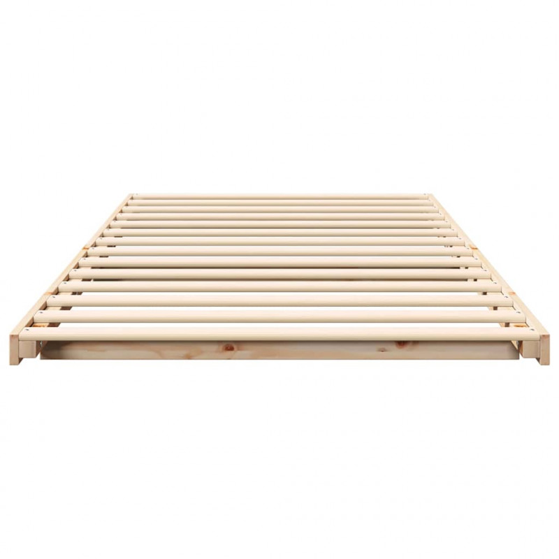 Stelaż łóżkowy Brązowy 100 x 210 cm Lite drewno sosnowe