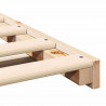 Stelaż łóżkowy Brązowy 100 x 210 cm Lite drewno sosnowe