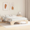 Ramka łóżka Naturalny 150 x 200 cm Lite drewno sosnowe