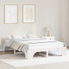 Ramka łóżka Biały 150 x 200 cm Lite drewno sosnowe