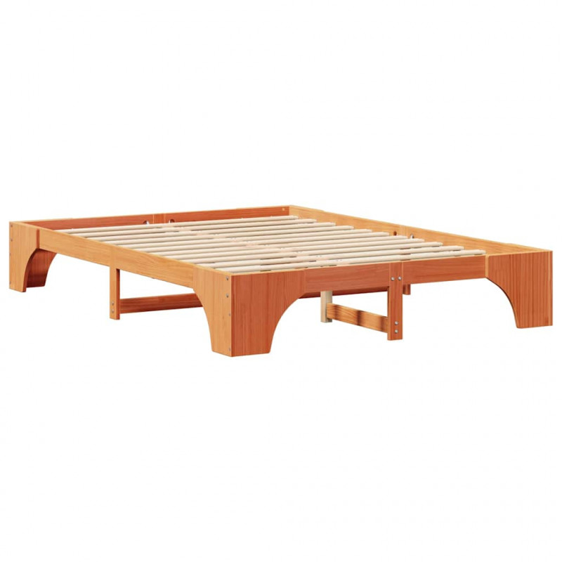Ramka łóżka Woskowy Brąz 150 x 200 cm Lite drewno sosnowe