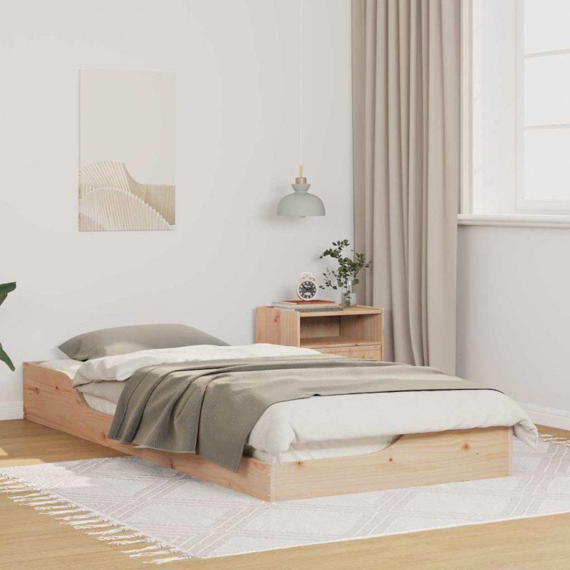 Ramka łóżka Brązowy 100 x 210 cm Lite drewno sosnowe