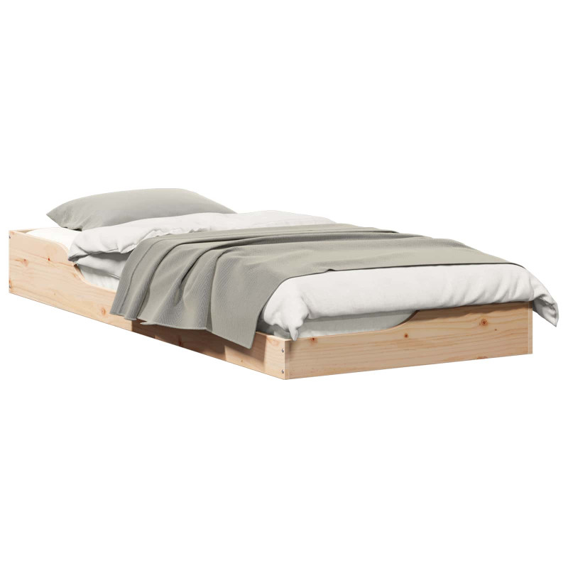 Ramka łóżka Brązowy 100 x 210 cm Lite drewno sosnowe