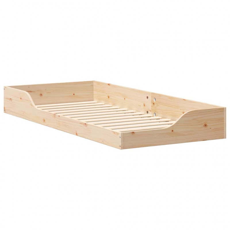 Ramka łóżka Brązowy 100 x 210 cm Lite drewno sosnowe