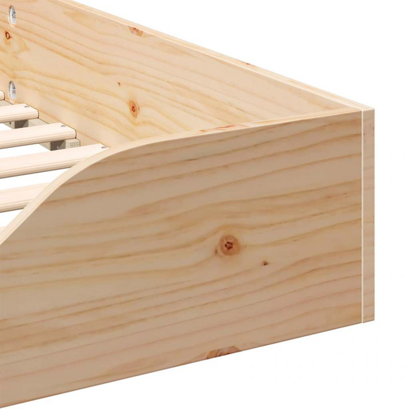 Ramka łóżka Brązowy 100 x 210 cm Lite drewno sosnowe