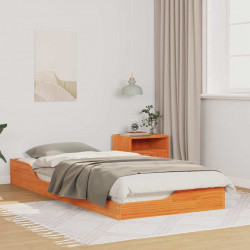 Ramka łóżka Woskowy Brąz 100 x 210 cm Lite drewno sosnowe