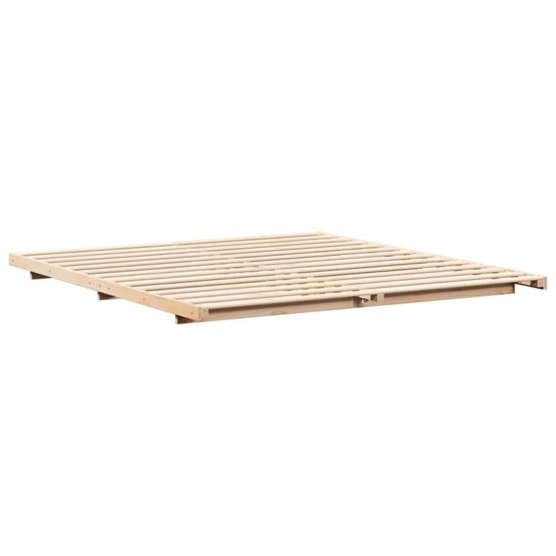 Stelaż łóżkowy Brązowy 180 x 210 cm Lite drewno sosnowe