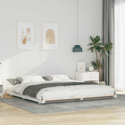 Stelaż łóżkowy Biały 180 x 210 cm Lite drewno sosnowe