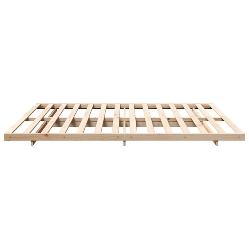 Stelaż łóżkowy Brązowy 200 x 210 cm Lite drewno sosnowe