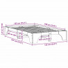 Ramka łóżka Biały 135 x 190 cm Lite drewno sosnowe