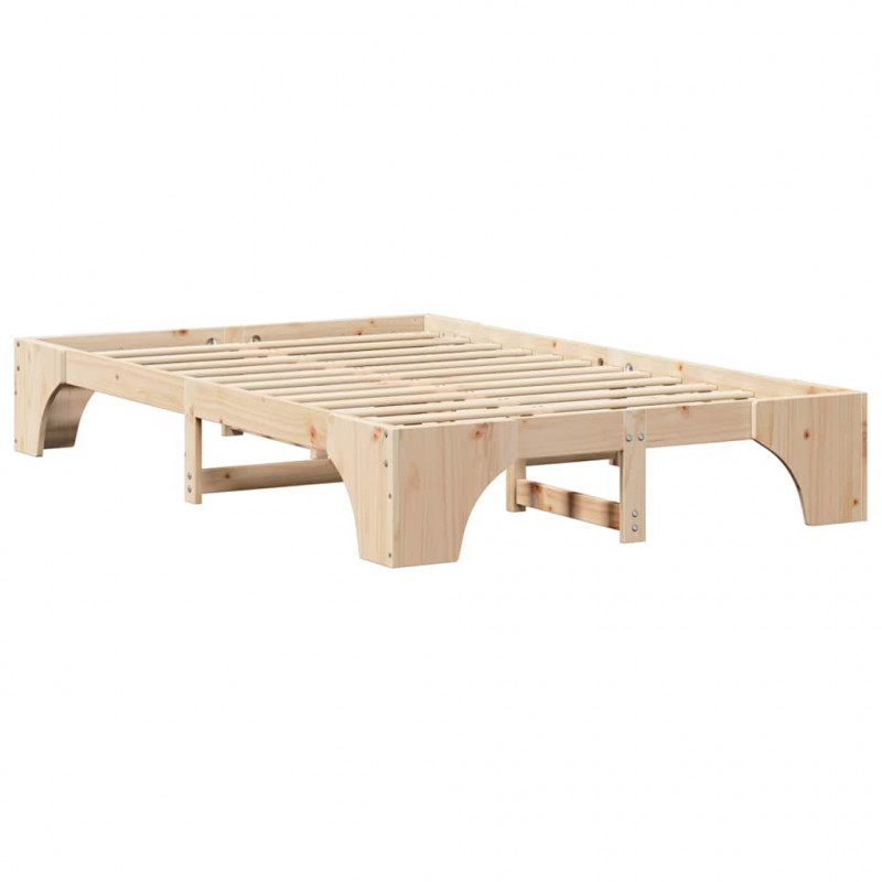 Ramka łóżka Lite drewno sosnowe 120 x 190 cm