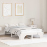 Ramka łóżka Biały 120 x 190 cm Lite drewno sosnowe