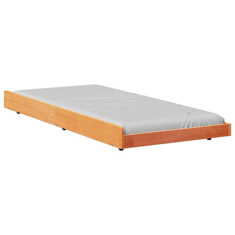 Ramka łóżka Brązowy 90 x 200 cm Lite drewno sosnowe