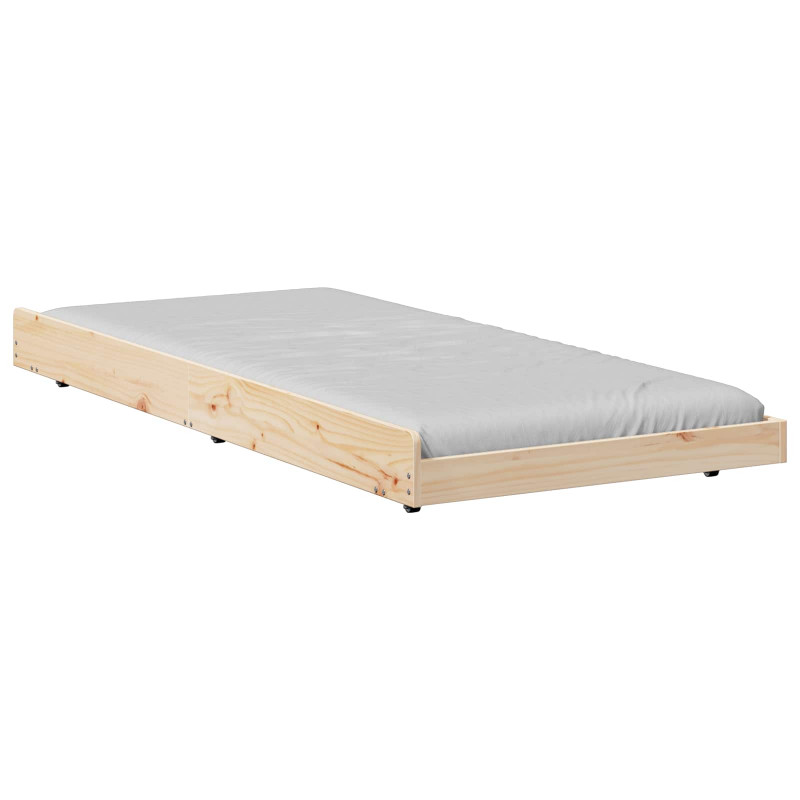 Ramka łóżka Brązowy 80 x 200 cm Lite drewno sosnowe