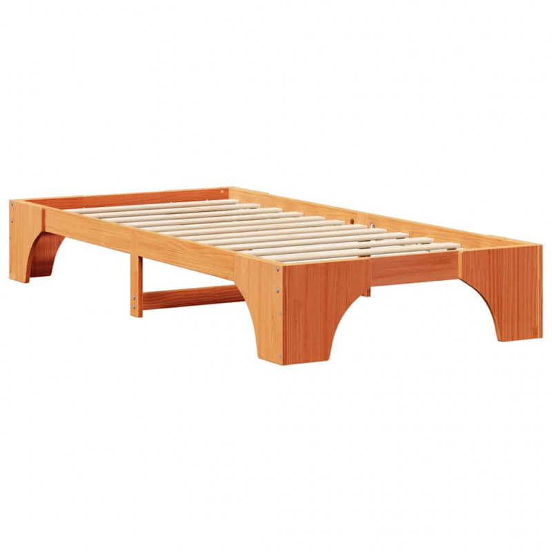 Ramka łóżka Woskowy Brąz 90 x 200 cm Lite drewno sosnowe