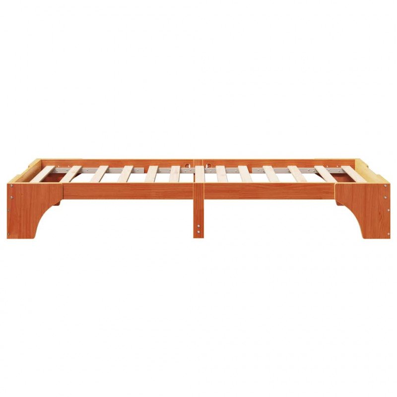 Ramka łóżka Woskowy Brąz 90 x 200 cm Lite drewno sosnowe