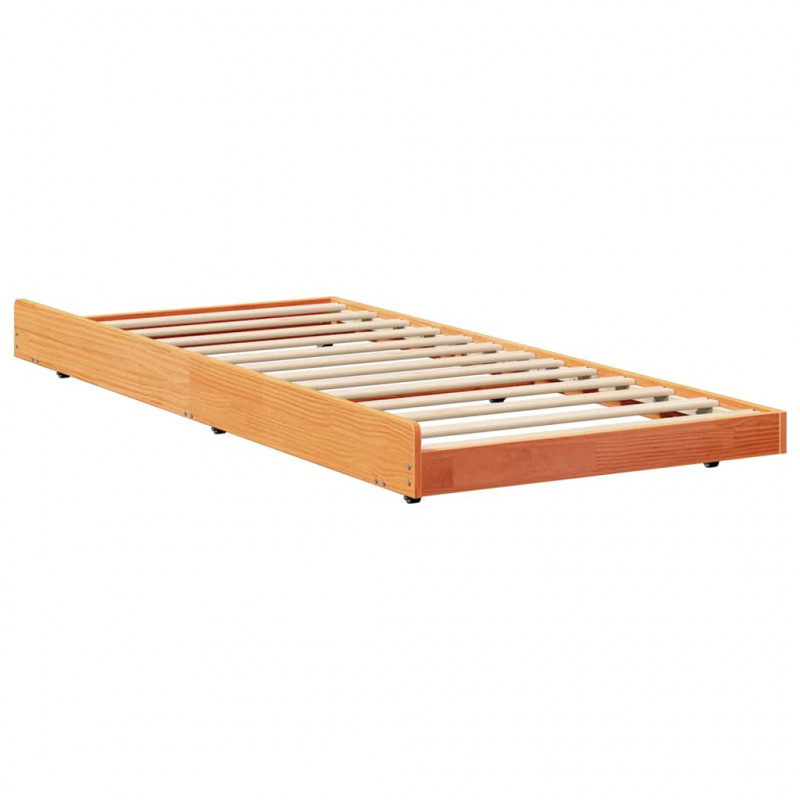 Ramka łóżka Woskowy Brąz 80 x 200 cm Lite drewno sosnowe