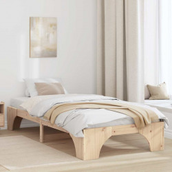 Ramka łóżka Naturalny 80 x 200 cm Lite drewno sosnowe