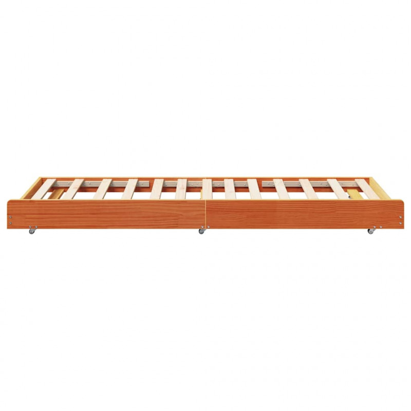 Ramka łóżka Woskowy Brąz 90 x 190 cm Lite drewno sosnowe