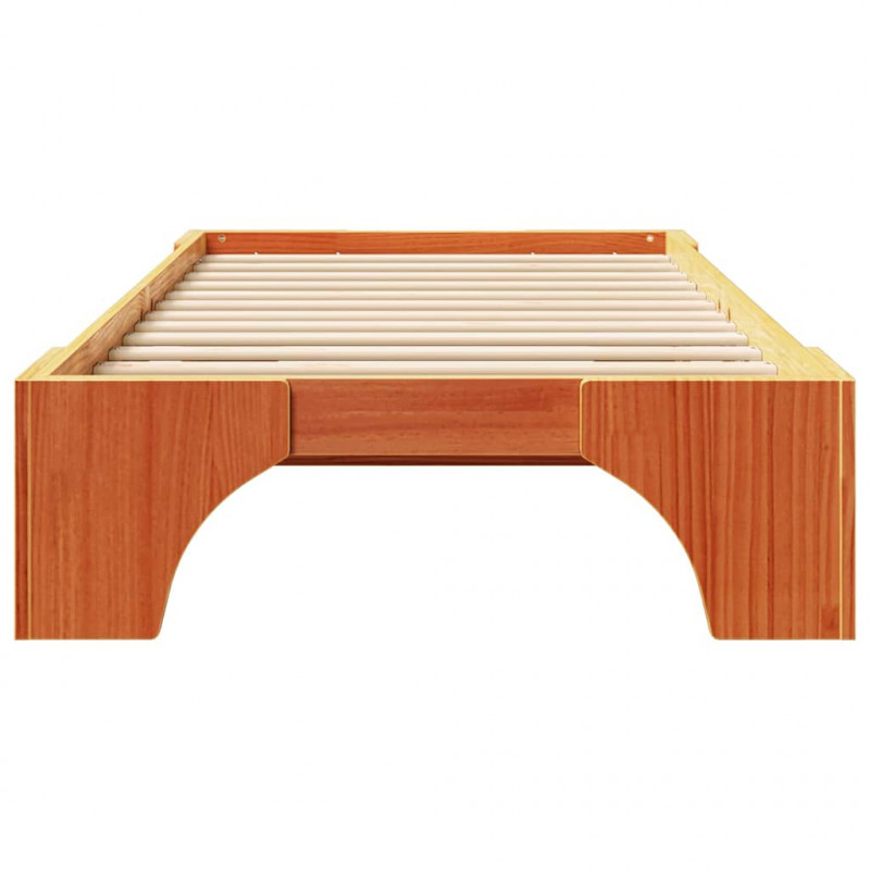 Ramka łóżka Woskowy Brąz 80 x 200 cm Lite drewno sosnowe