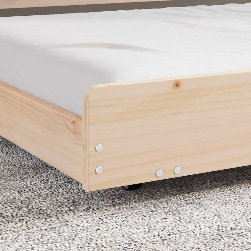 Ramka łóżka Naturalny 75 x 190 cm Lite drewno sosnowe