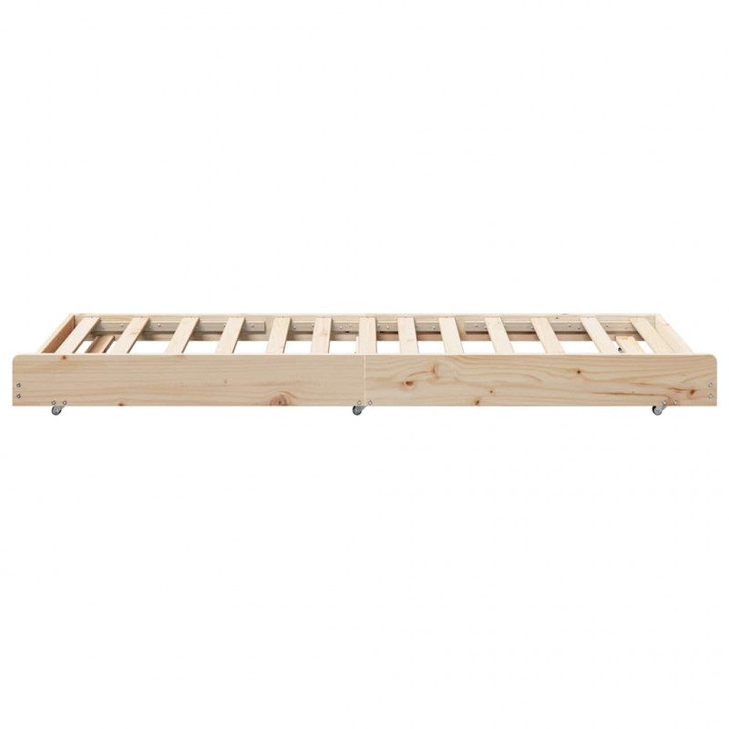 Ramka łóżka Naturalny 75 x 190 cm Lite drewno sosnowe